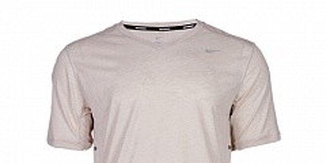 Pánske svetlo šedé bežecké tričko Nike