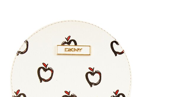 Dámske okrúhle púzdro s potlačou jabĺčok DKNY