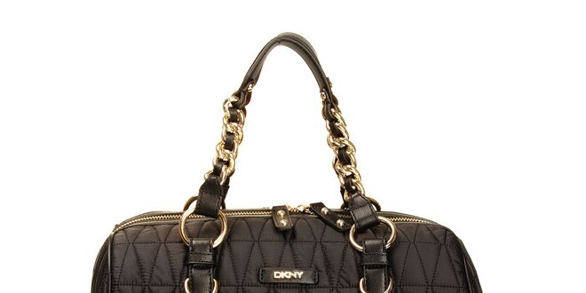 Dámska čierna prešívaná kabelka DKNY