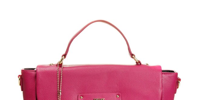 Dámska kabelka s klopou DKNY - farba magenta