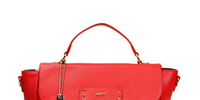 Dámska červená kabelka s klopou DKNY