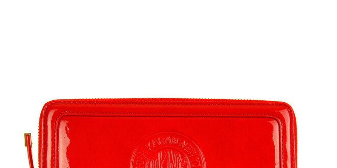 Dámska červená lakovaná peňaženka DKNY