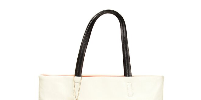 Dámska kabelka s oranžovým vzorom DKNY