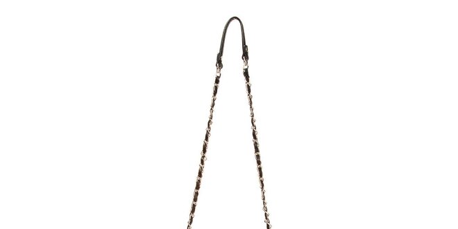 Dámska krémovo-korálová kabelka so strapcom DKNY
