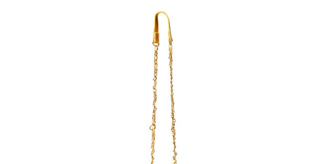 Dámska zlatá prešívaná kabelka DKNY