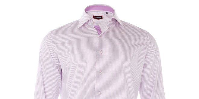Pánska svetlo fialová prúžkovaná košeľa 7camicie