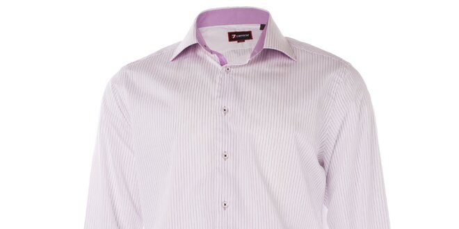 Pánska svetlo fialová prúžkovaná košeľa 7camicie