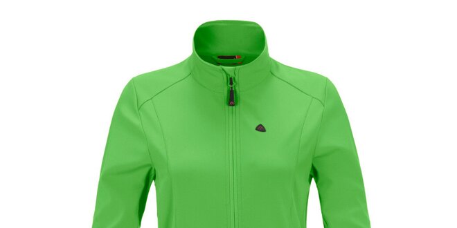 Dámska zelená softshellová bunda so stojačikom Maier