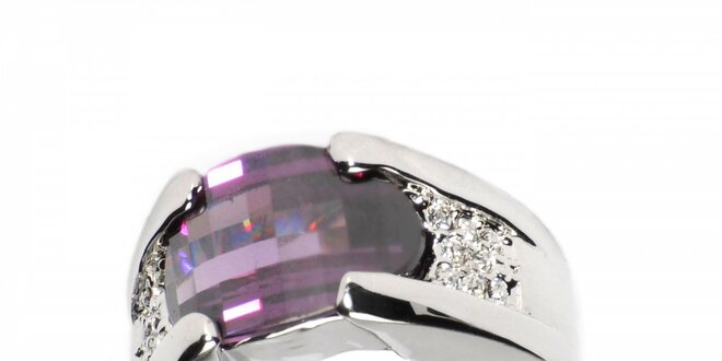 Dámsky prsteň Bague a Dames s velkým fialovým kryštálom