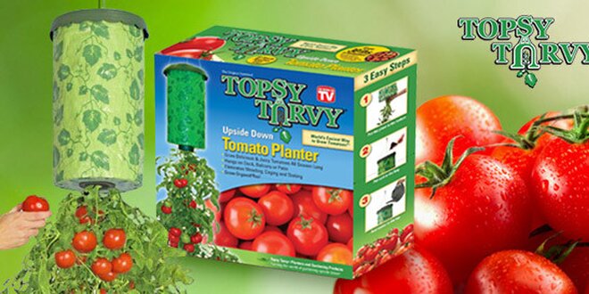 Topsy Turvy na domáce pestovanie rajčín