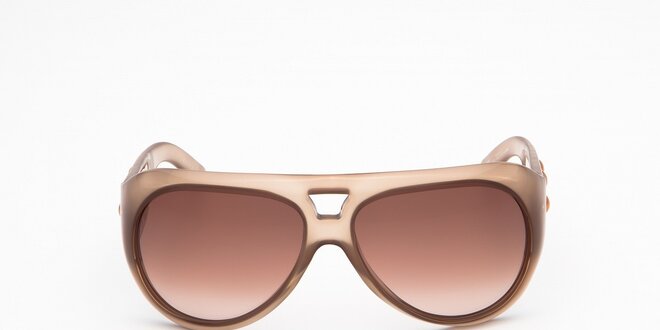 Dámske zlato-béžové slnečné okuliare Gucci