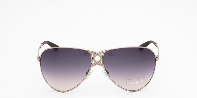 Dámske strieborno-fialové slnečné okuliare Guess