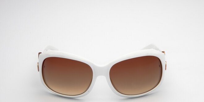Dámske biele slnečné okuliare Just Cavalli so zlatými detailami