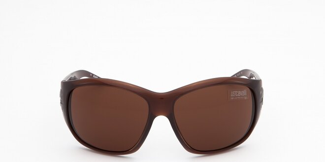 Dámske tmavo hnedé slnečné okuliare Just Cavalli