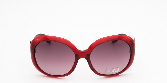 Dámske červeno-fialové slnečné okuliare Guess
