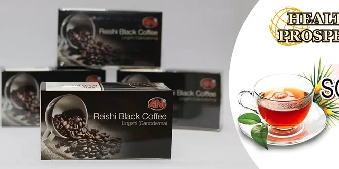 Zdravá káva Reishi Black Coffee alebo čaj ANI Reishi SOD tea s liečivými a antioxidačnými účinkami