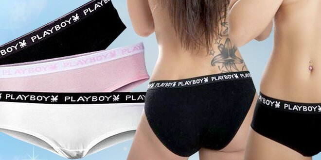 3 nohavičky Playboy, strih pantys alebo slips