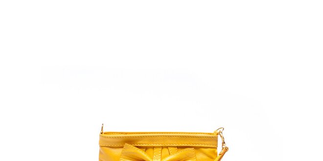 Dámska žltá kabelka Roberta Minelli s mašľou