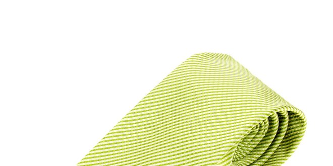 Pánska limetkovo zelená kravata Gianfraco Ferré s jemným vzorom