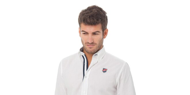 Pánska biela košeľa Valecuatro s výšivkou