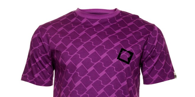 Pánske fialové tričko s krátkym rukávom Fundango