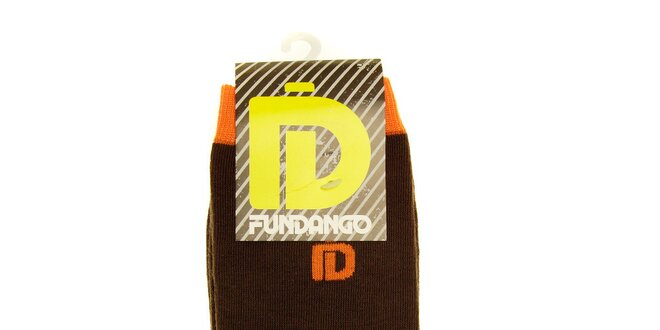 Pánske hnedo-oranžové ponožky Fundango - 6 párov