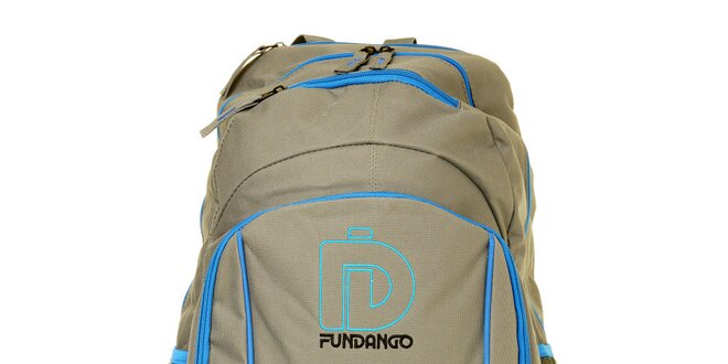 Pánsky šedý batoh Fundango s modrými detailmi