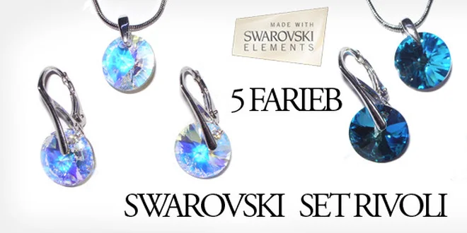 Originál set Swarovski Elements v tvare Rivoli
