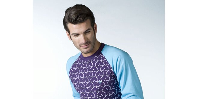 Pánske fialovo-modré tričko CLK
