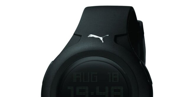 Pánske čierne digitálne hodinky Puma
