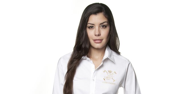 Dámska biela košeľa Valecuatro so zlatou výšivkou