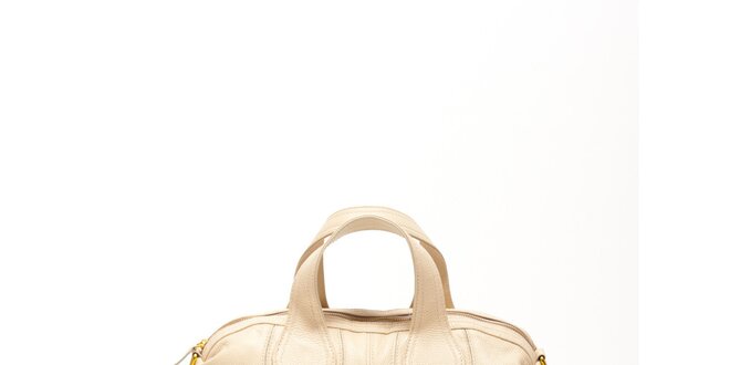Dámska béžová kabelka so zlatými detailmi Renata Corsi