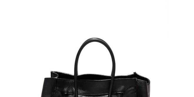 Dámska čierna kabelka s copovým detailom Renata Corsi