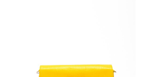 Dámska kanárikovo žltá kožené kabelka Renata Corsi