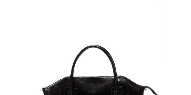 Dámska čierna kožená kabelka Renata Corsi