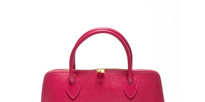 Dámska fuchsiová kabelka z kvalitnej kože Renata Corsi
