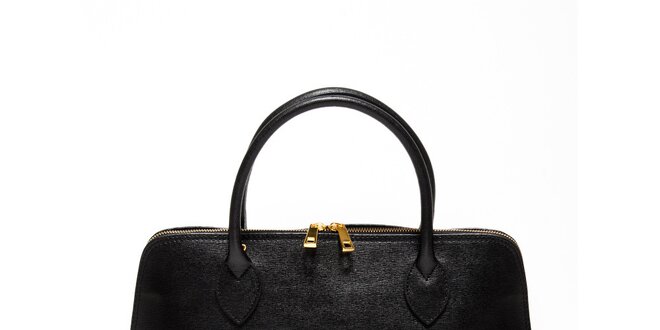 Dámska čierna kabelka z kvalitnej kože Renata Corsi