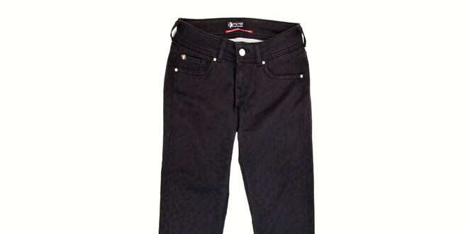 Dámske čierne džíny Pepe Jeans s gepardím vzorom