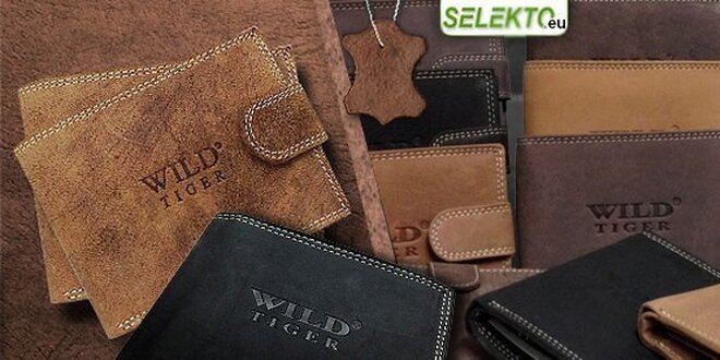 Elegantné kožené peňaženky WILD Tiger
