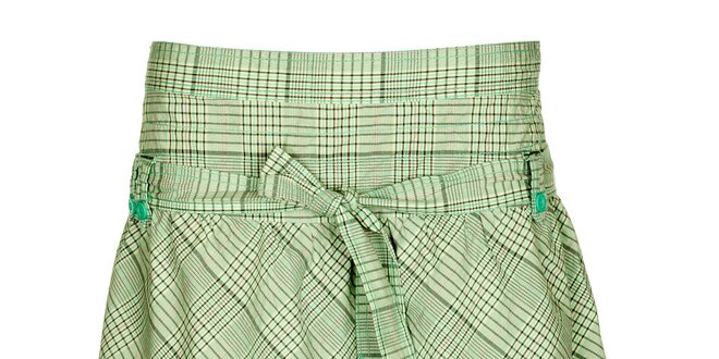 Dámska zeleno-šedá károvaná sukňa Loap