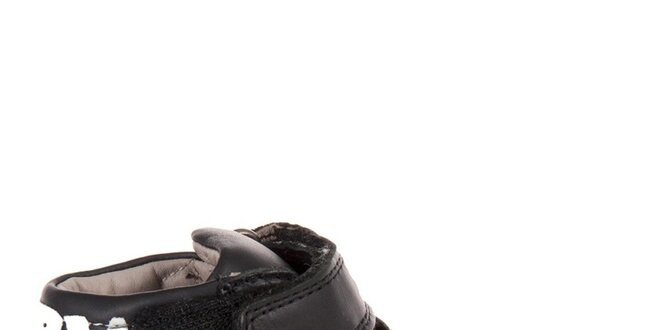 Detské čierne kožené topánočky Billowy