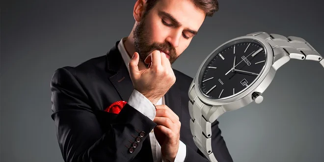 Luxusné štýlové pánske hodinky značky Seiko