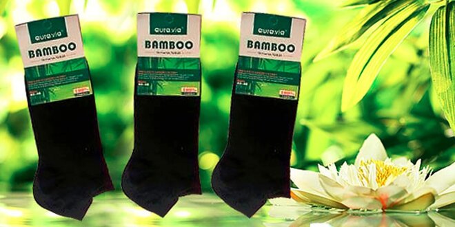 5 párov kvalitných členkových ponožiek z bambusu