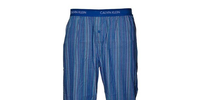 Pánske svetlo modré prúžkované pyžamové nohavice Calvin Klein