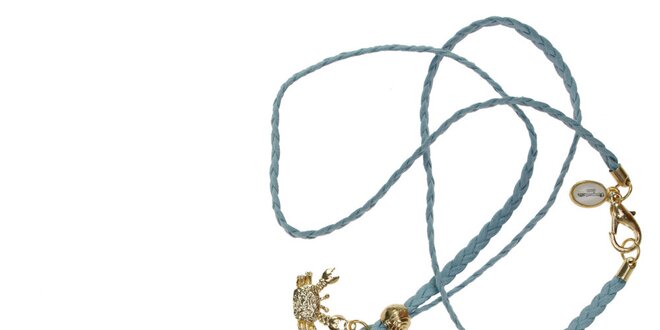 Dámsky modrý náhrdelník Escapulario s príveskami