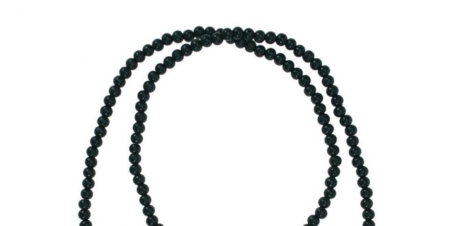 Dámsky čierny dreveným náhrdelník Escapulario s labradorom