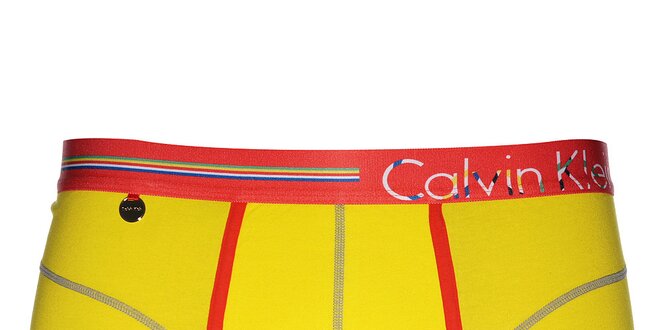 Pánske veselé žiarovi žlté boxerky Calvin Klein