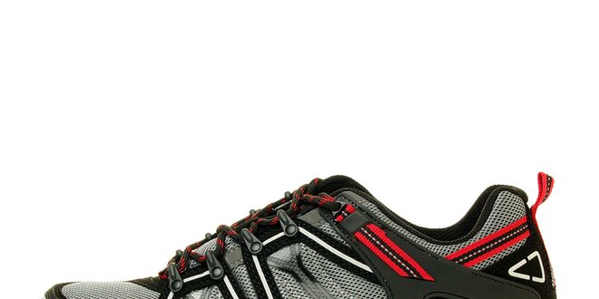 Pánske šedo-červené trekové topánky Trimm