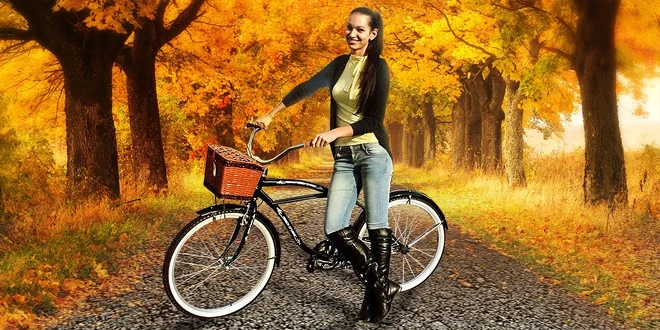 Retro bicykel s košíčkom