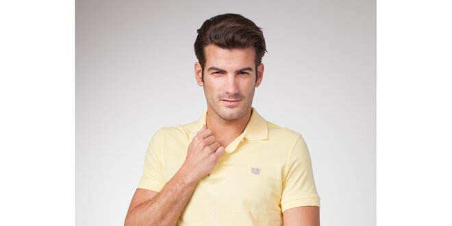 Pánske svetlo žlté polo tričko Bendorff